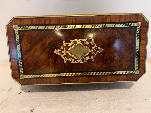 Napoleon III Tea Box Boulle Marquetry Box XIX Century