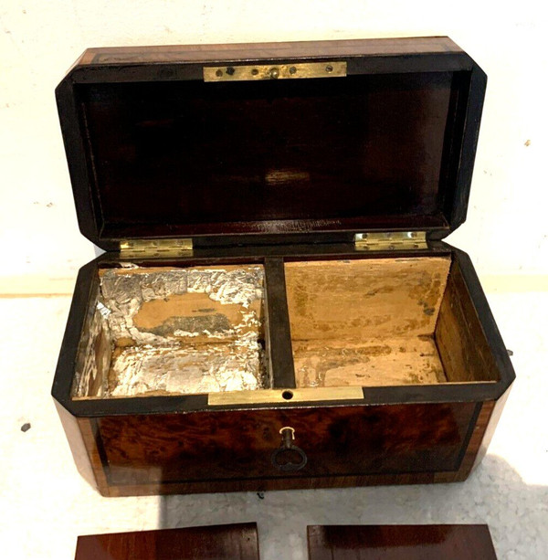 Napoleon III Tea Box Boulle Marquetry Box XIX Century