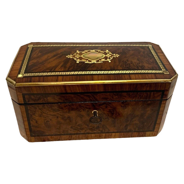 Napoleon III Tea Box Boulle Marquetry Box XIX Century