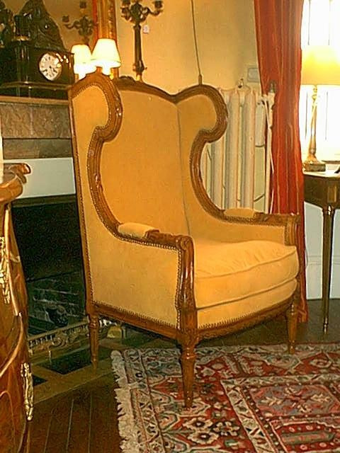 Bergère à oreilles de style Louis XVI