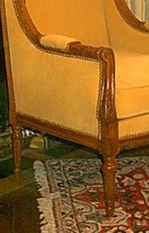 Bergère à oreilles de style Louis XVI