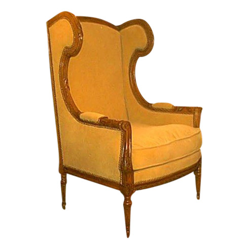 Bergère à oreilles de style Louis XVI