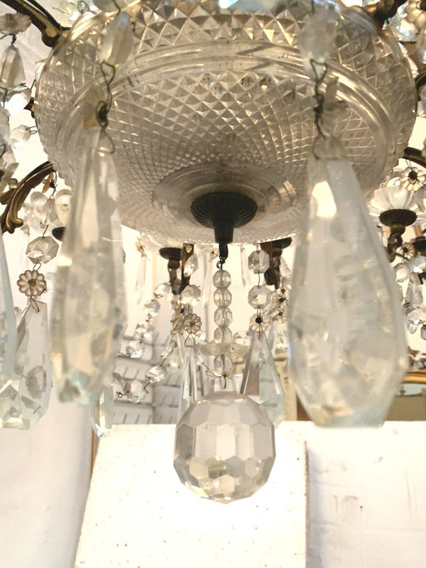 Chandelier With Pampilles With Twelve Points Of Light XX Century