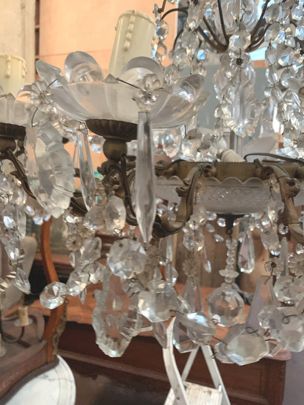 Chandelier With Pampilles With Twelve Points Of Light XX Century