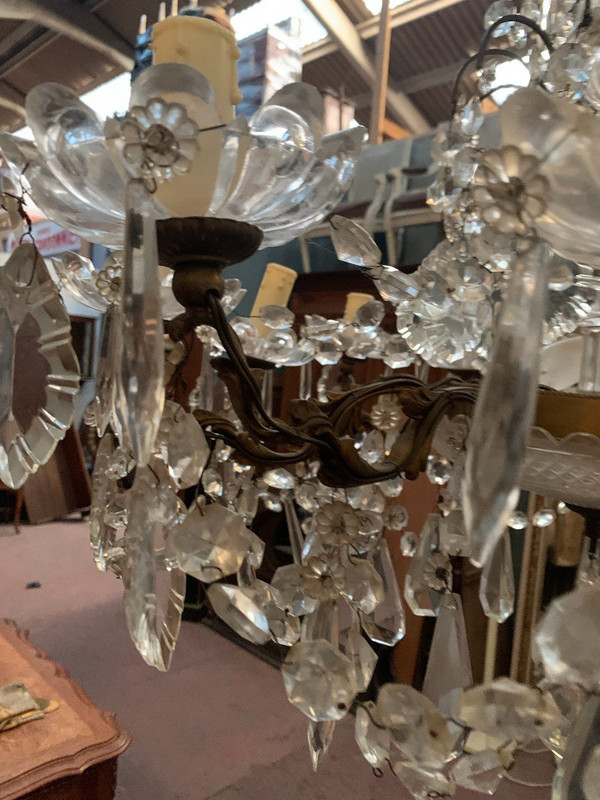 Chandelier With Pampilles With Twelve Points Of Light XX Century
