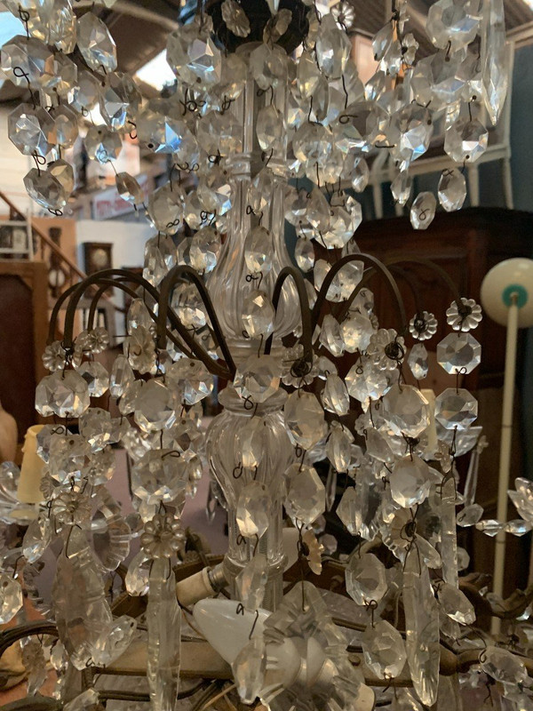 Chandelier With Pampilles With Twelve Points Of Light XX Century