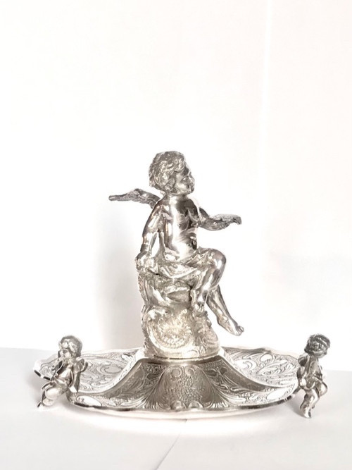 Small silver-plated bronze centerpiece 19th century