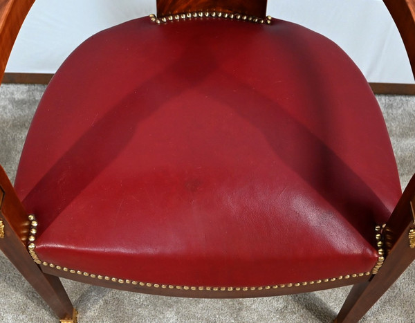 Fauteuil de Bureau en Acajou Clair, style Retour d’Égypte – Milieu XIXe