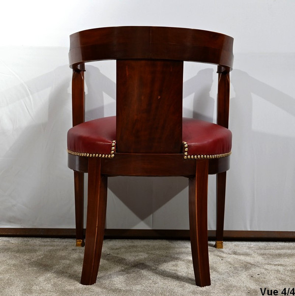 Fauteuil de Bureau en Acajou Clair, style Retour d’Égypte – Milieu XIXe