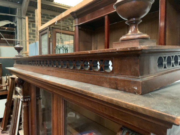 Library Showcase In Solid Walnut Showcase Napoleon III XIX Century