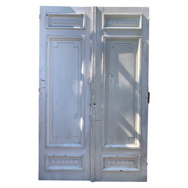Double Art Deco Closet Door In Patinated Fir XX Century