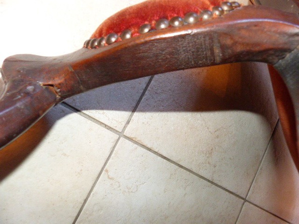 Coppia di poltrone cabriolet in faggio Luigi XV del XVIII secolo