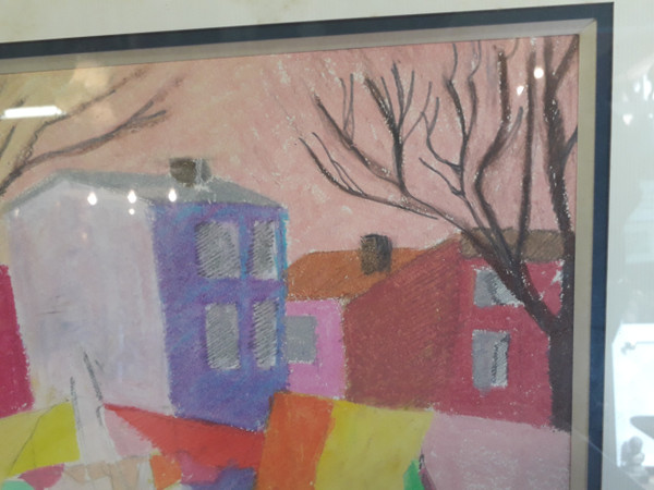 Tableau pastel paysage signée " Vacher paul " 20ème