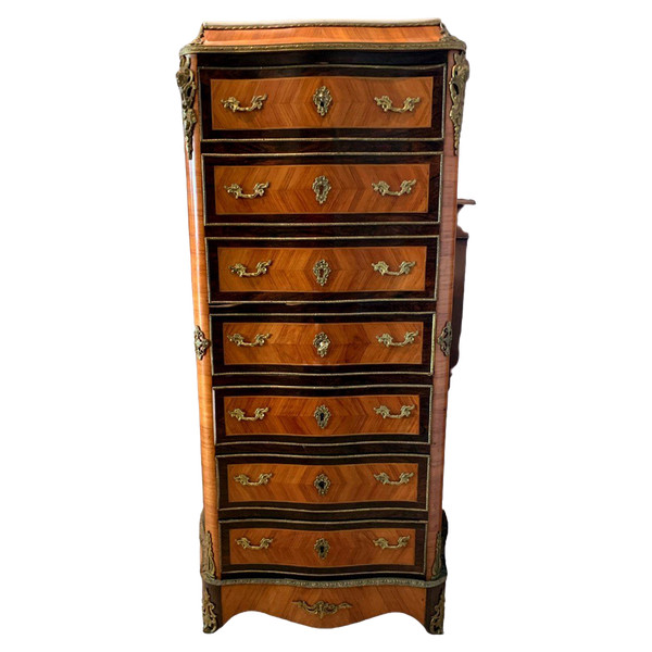 Segretario di Lady Napoleon III in palissandro e piano in marmo palissandro