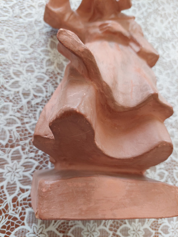 Sulpture personnage en Terre cuite signé Yvon ROY (1904/1968)