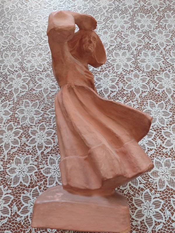 Sulpture personnage en Terre cuite signé Yvon ROY (1904/1968)