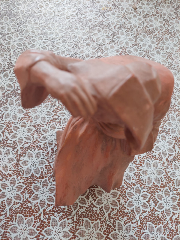 Sulpture personnage en Terre cuite signé Yvon ROY (1904/1968)