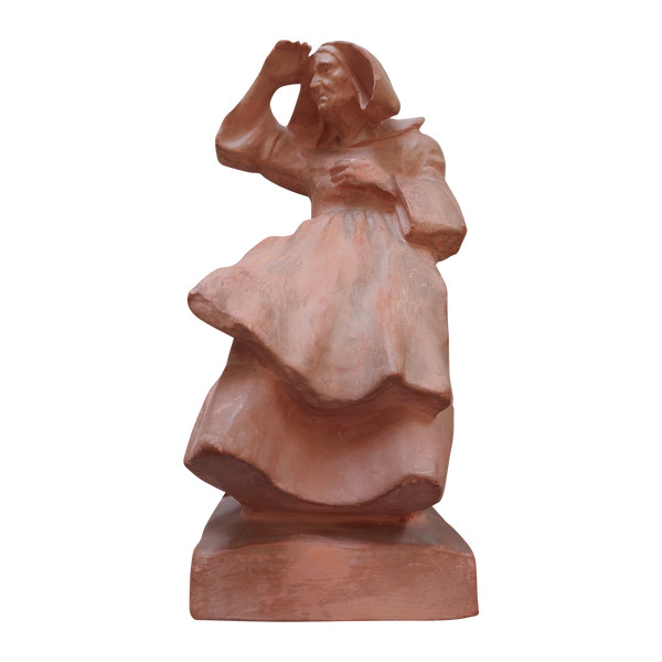 Sulpture personnage en Terre cuite signé Yvon ROY (1904/1968)