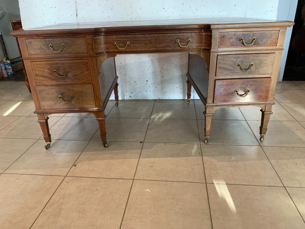 Bureau Et Son Fauteuil Tournant Angleterre XIX Siècle