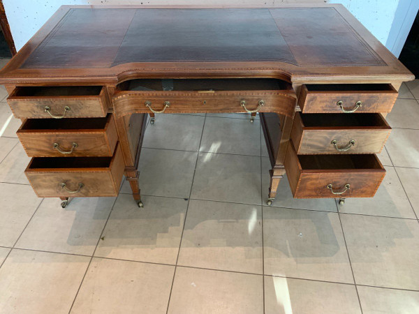 Bureau Et Son Fauteuil Tournant Angleterre XIX Siècle