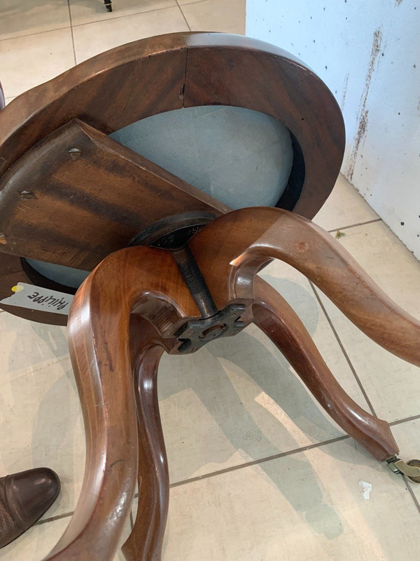 Bureau Et Son Fauteuil Tournant Angleterre XIX Siècle