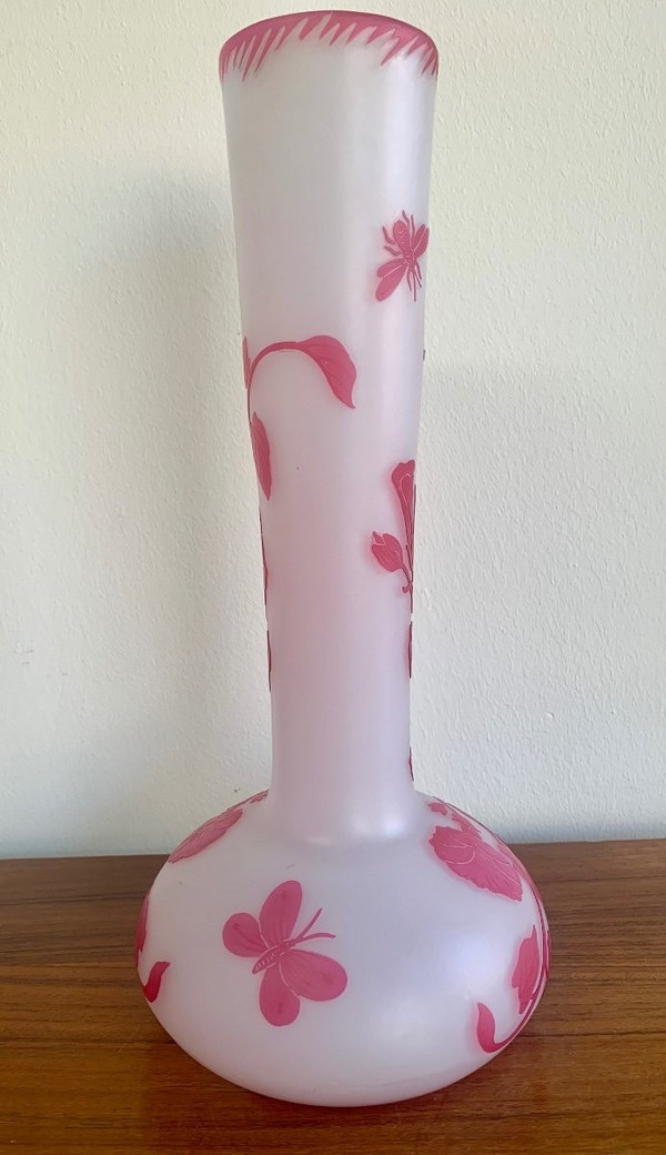 Vase Cristallerie De Pantin Period Stumpf, Touvier, Viollet & C