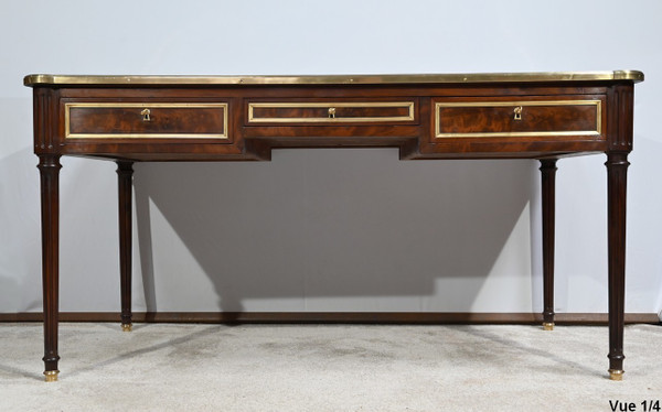 Bureau Plat en Acajou, style Louis XVI – 1ère Partie du XIXe