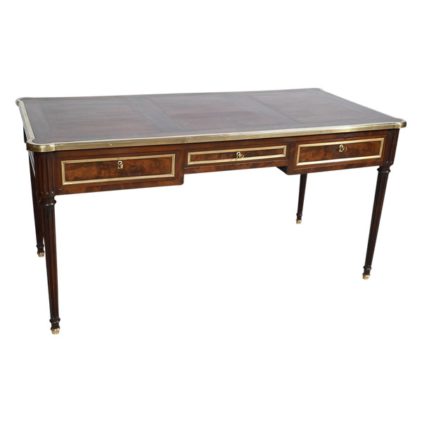Bureau Plat en Acajou, style Louis XVI – 1ère Partie du XIXe