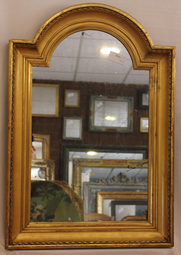 Miroir Ancien Feuille d'Or, Verre Mercurisé 65 X 95 Cm