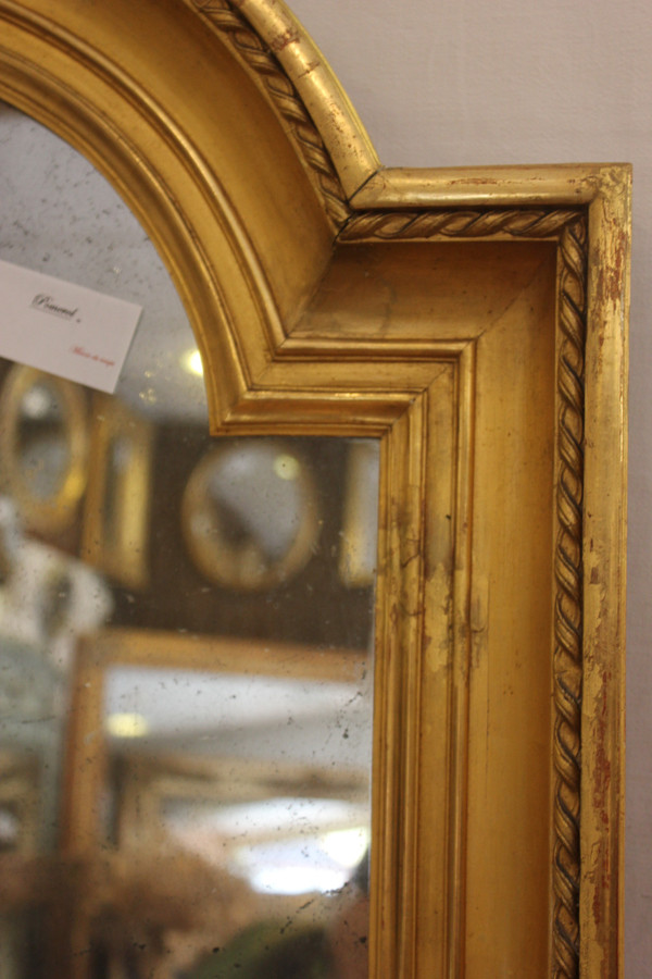 Miroir Ancien Feuille d'Or, Verre Mercurisé 65 X 95 Cm