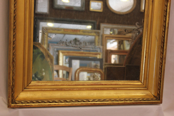 Miroir Ancien Feuille d'Or, Verre Mercurisé 65 X 95 Cm