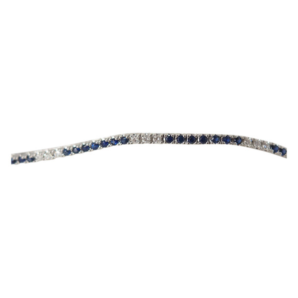 Bracelet En Or Blanc Saphirs Et Diamants