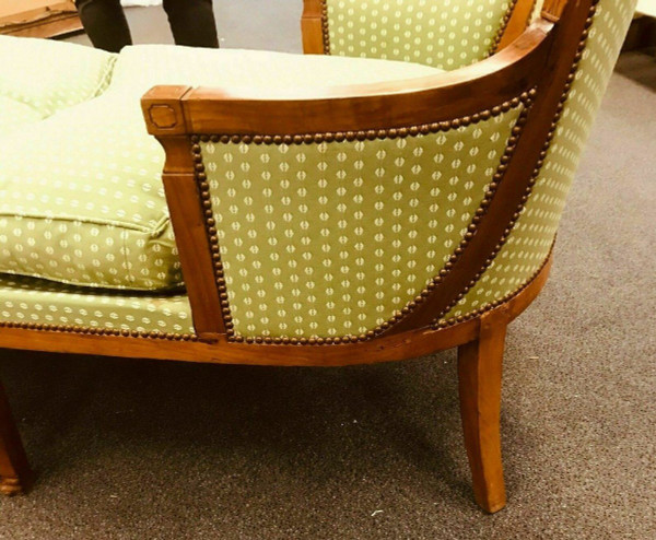 Duchesse Brisée De Style Directoire En Bois Naturel XX Siècle