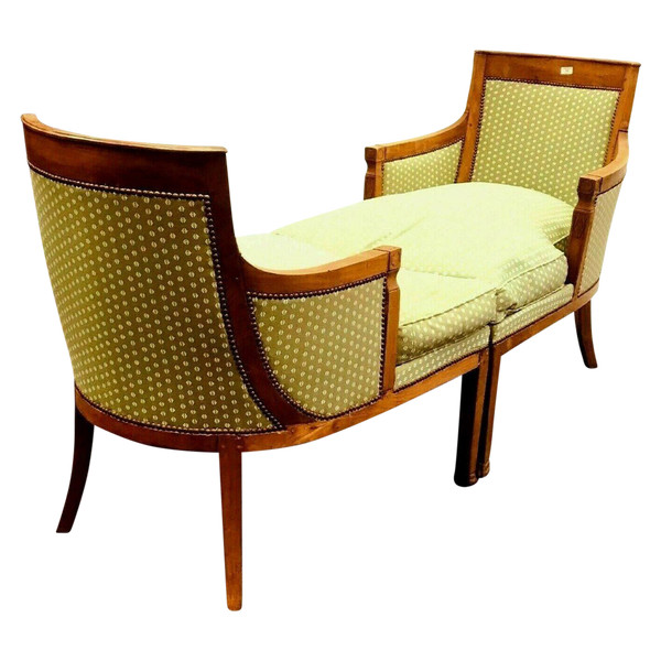 Duchesse Brisée De Style Directoire En Bois Naturel XX Siècle