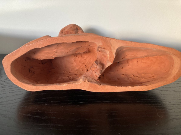 Gaston Hauchecorne, Coppia di anziani in terracotta - Periodo Art Déco
