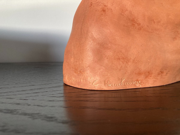 Gaston Hauchecorne, Coppia di anziani in terracotta - Periodo Art Déco