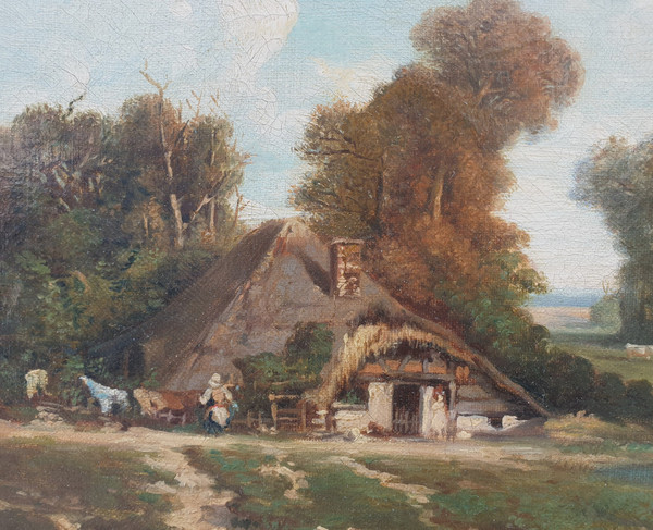 Théophile Clément BLANCHARD - Paysage en Normandie 