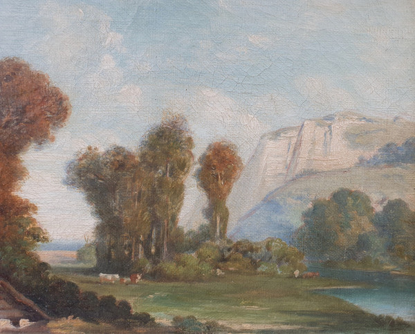 Théophile Clément BLANCHARD - Paysage en Normandie 