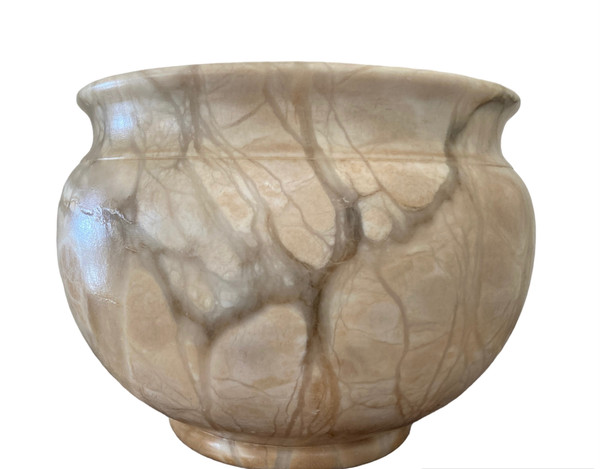 Tripod Base, Wrought Iron And Marble Pot Cover, Late 19th C.