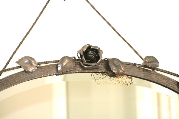 Miroir Fer Forgé Battu Brossé