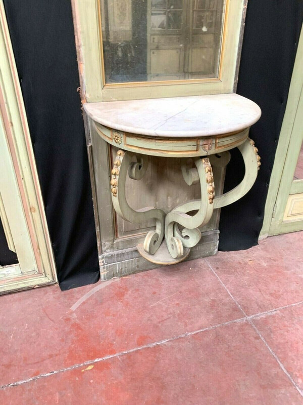 Boiserie De Style Louis XVI En Bois Patiné Portes De Séparation XIX Siècle