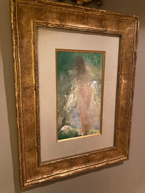 Peinture d'Une Baigneuse Nue, Attribué à Chmaroff Pavel
