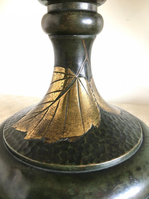 Pair of Large Vases in the shape of an amphora, from the Art Nouveau period.