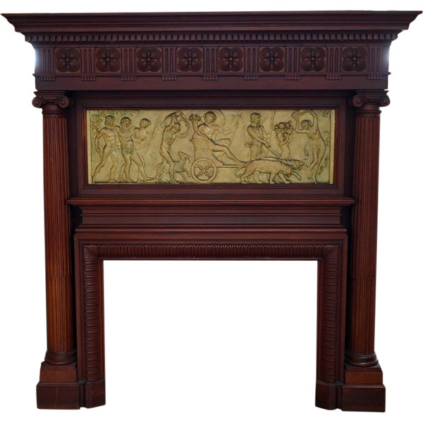 Important Mahogany Castle Fireplace - 2nd part of the 19th century