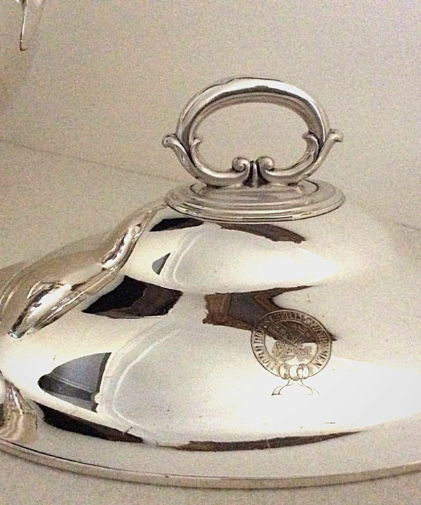 Large Soup Tureen In Silver-Plated Metal - Paquebot Transatlantique Le Brèmes