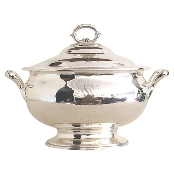 Large Soup Tureen In Silver-Plated Metal - Paquebot Transatlantique Le Brèmes