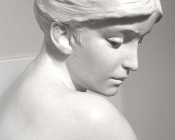 Terrakotta-Skulptur, Nackte Frau, von Paul Hippolyte Delaroche
