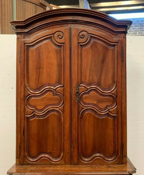 Buffet 2 Corpo Luigi XV In Noce / Mobili Del XVIII Secolo / Mobili Antichi XVIII