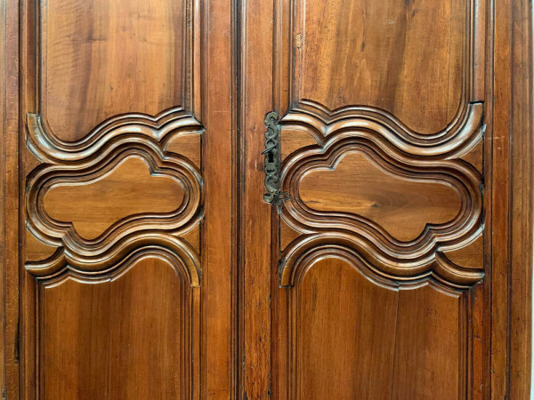 Buffet 2 Corpo Luigi XV In Noce / Mobili Del XVIII Secolo / Mobili Antichi XVIII