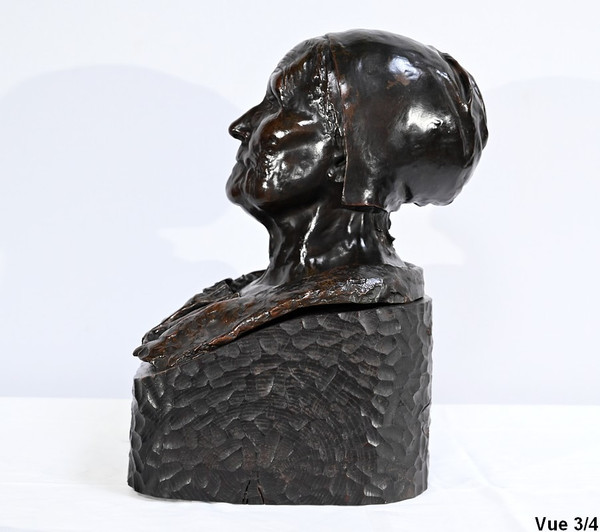 Bedeutende Büste von Bretonne in Bronze, signiert G.Demée – Ende des 19. Jahrhunderts